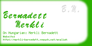 bernadett merkli business card